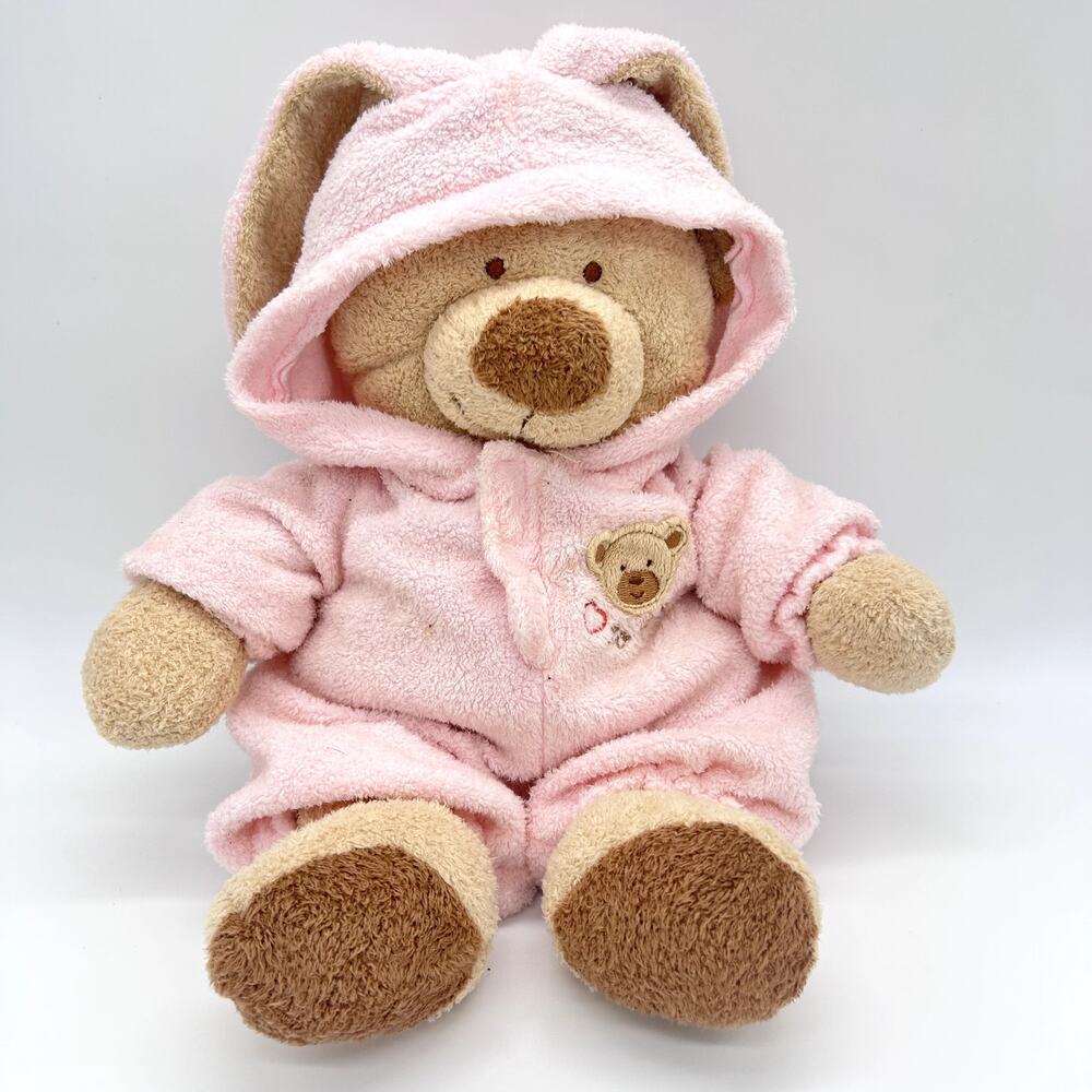 Vintage Ty Pluffies Pink Love to Baby Bunny Costume Bear Plush Stuffed Animal